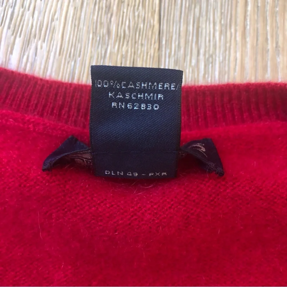 Men’s Red Cashmere Sweater size L price firm!